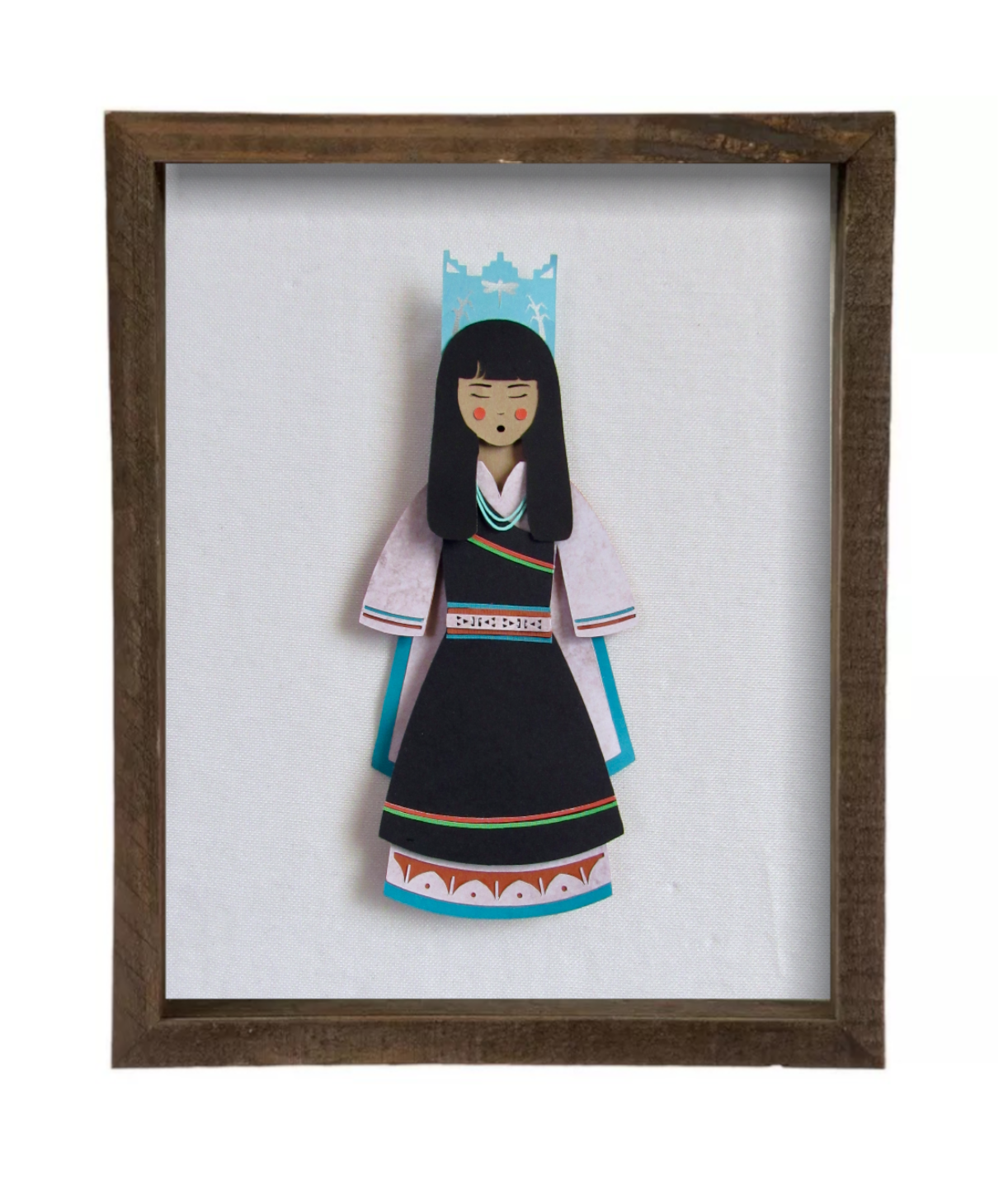 Tied to the Land - Layered Paper Shadow Box Art