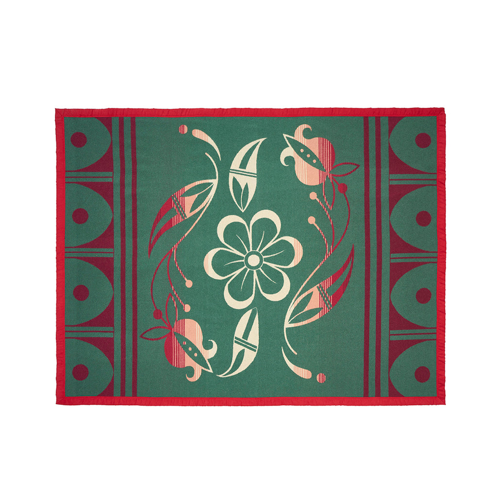 Whispering Blossoms Wool Blanket