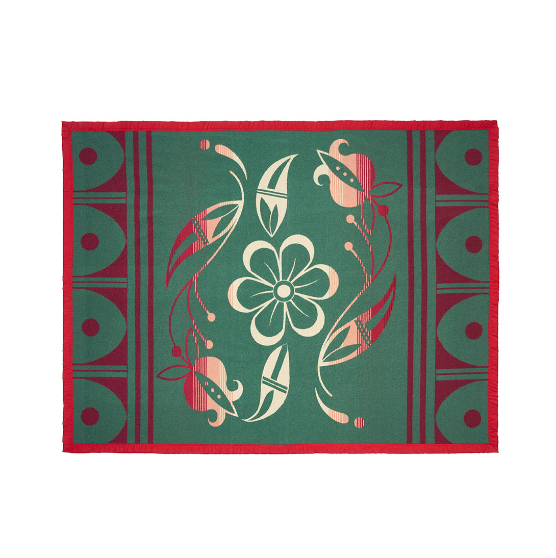 Whispering Blossoms Wool Blanket