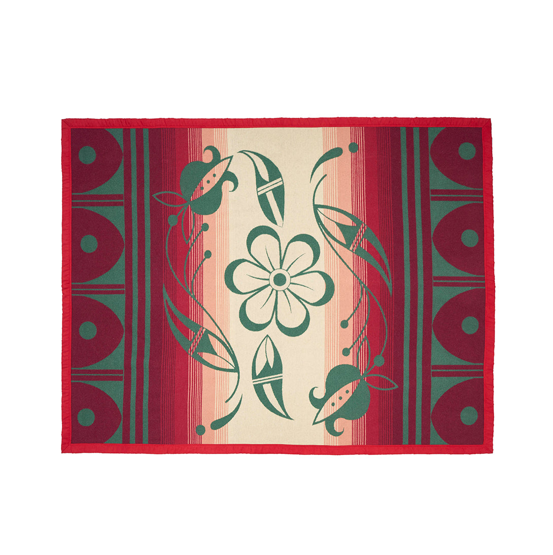 Whispering Blossoms Wool Blanket